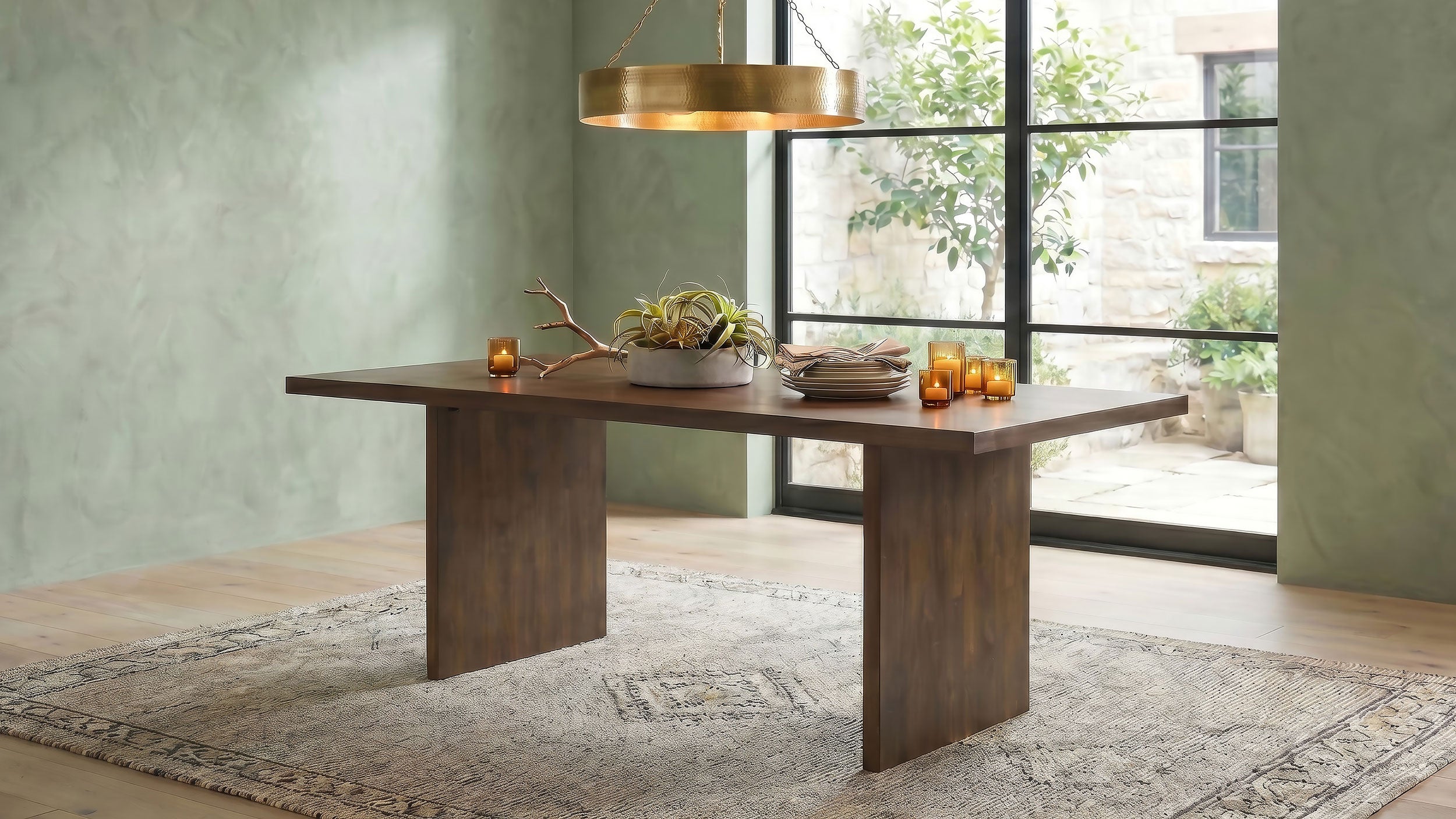 Decker 82-inch Rectangular Wood Dining Table Walnut