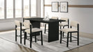 Decker 7-piece 70-inch Counter Height Dining Set Cream and Black