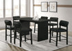 Decker 7-piece 70-inch Counter Height Dining Set Black