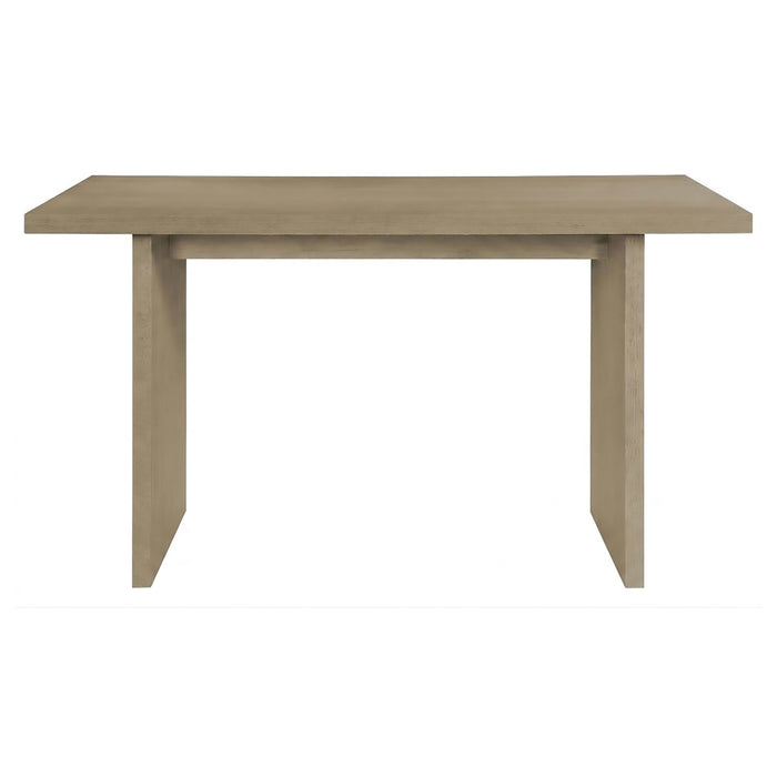 Juego de comedor altura mostrador Decker de 7 piezas de 70" - crema y roble natural