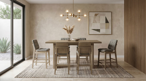 Decker 7-piece 70-inch Counter Height Dining Set Grey and Natural Oak