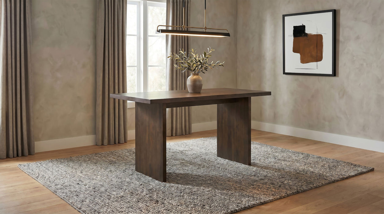 Mesa de comedor rectangular Decker de madera de roble natural, de 70 pulgadas y altura de barra