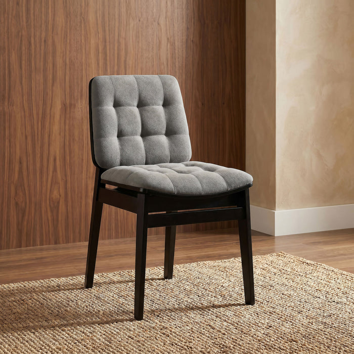 Silla auxiliar tapizada Redbridge en crema y roble natural (juego de 2)