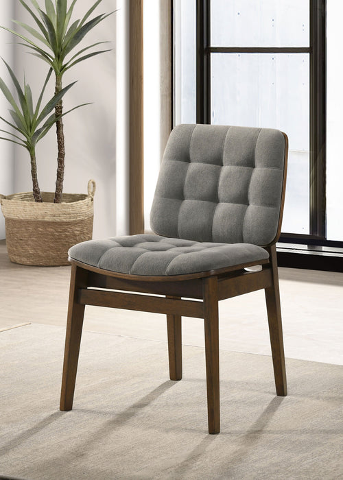 Silla auxiliar tapizada Redbridge en crema y roble natural (juego de 2)