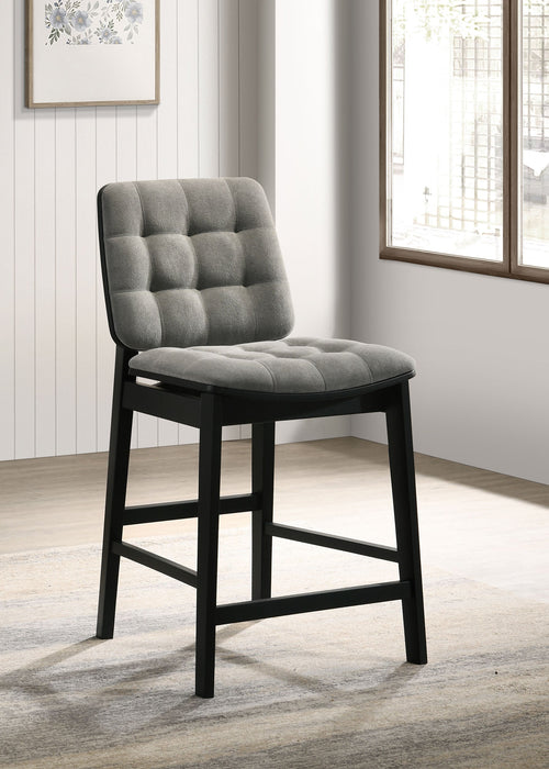 Silla de mostrador tapizada Redbridge gris y roble natural (juego de 2)