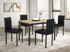 Garza 5-piece Rectangular Dining Table Greige Oak