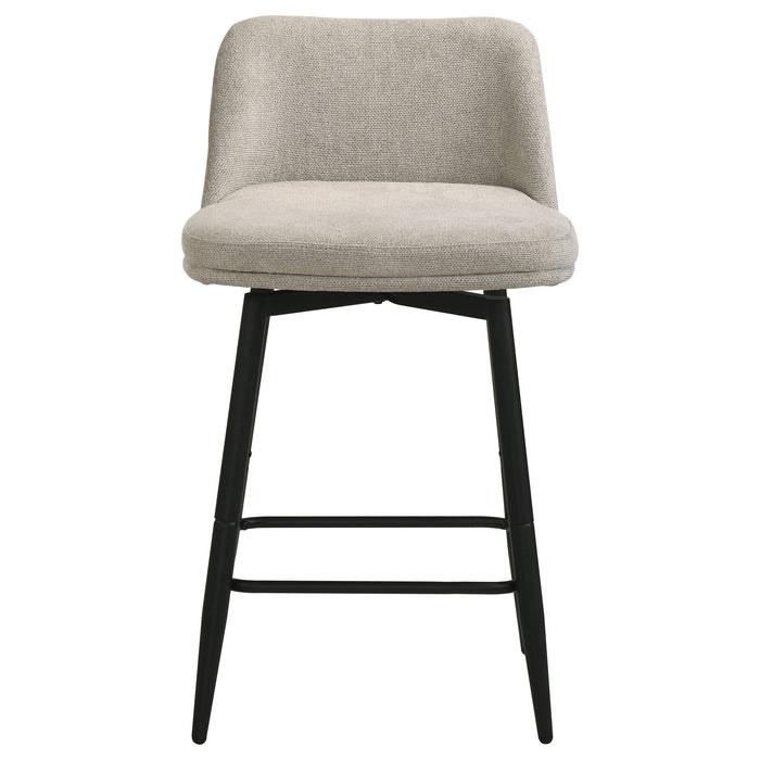 Mellor Fabric Upholstered Swivel Counter Chair Slate Brown (Set of 2)