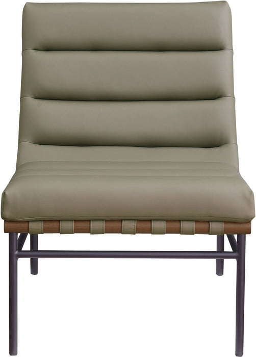 Sillón decorativo tapizado de cuero vegano Burke