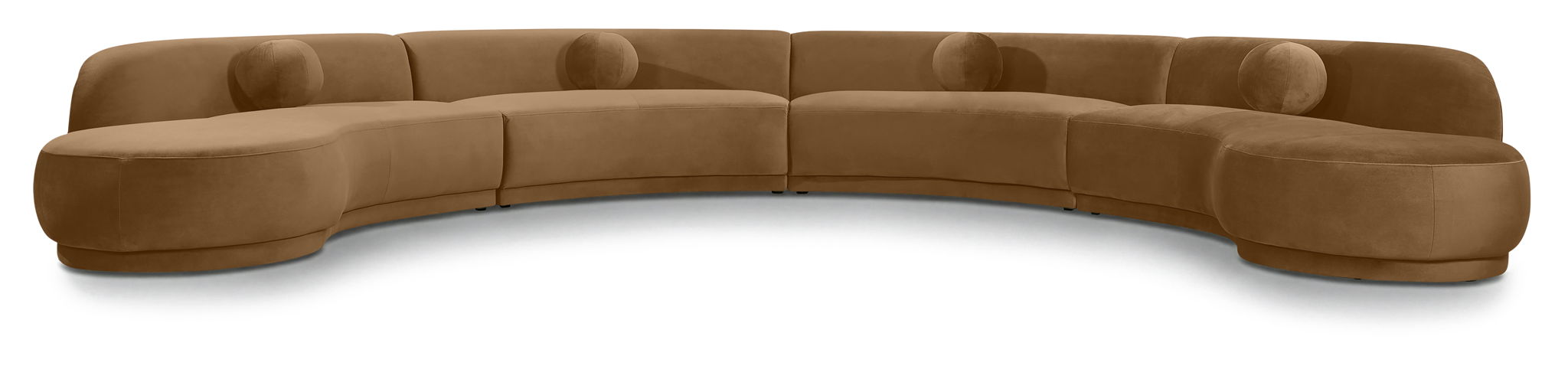 Avra 189" Velvet Performance Fabric Upholstered Sectional