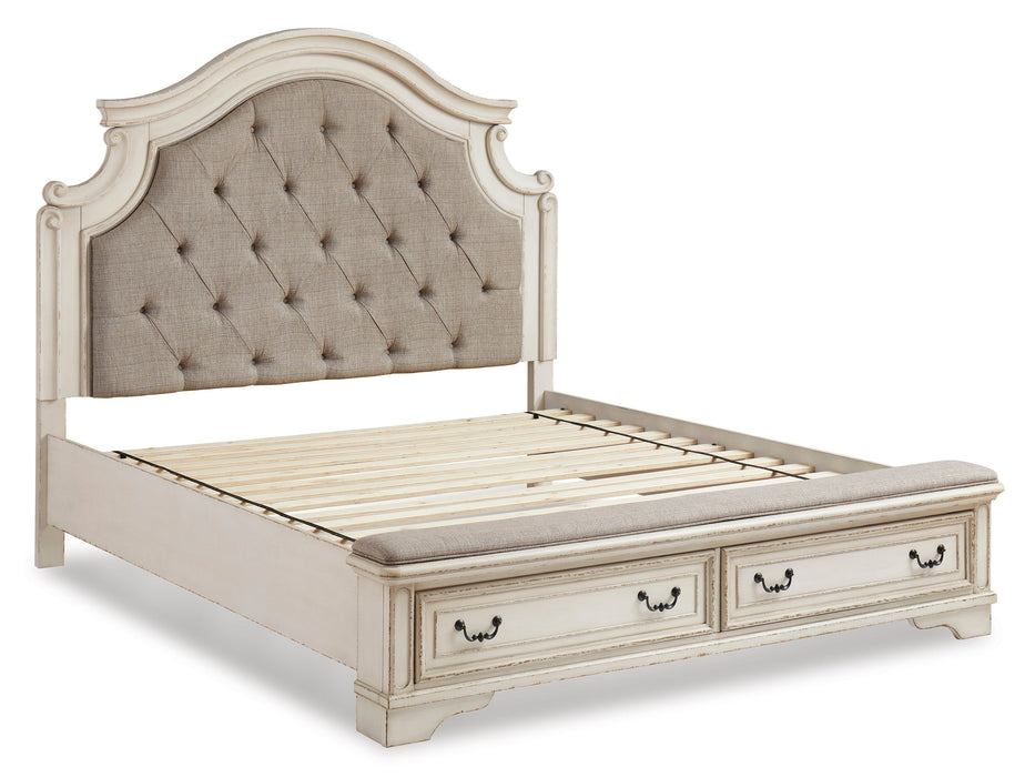 Realyn Upholstered Bed With Bench Footboard