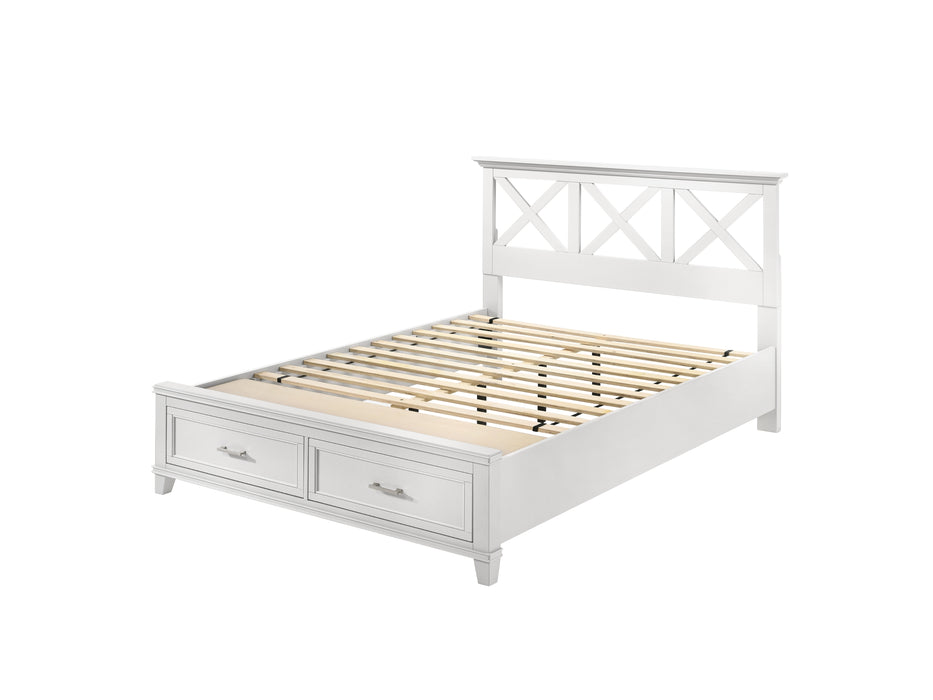 White Nova II King X Storage Bed 1280-110