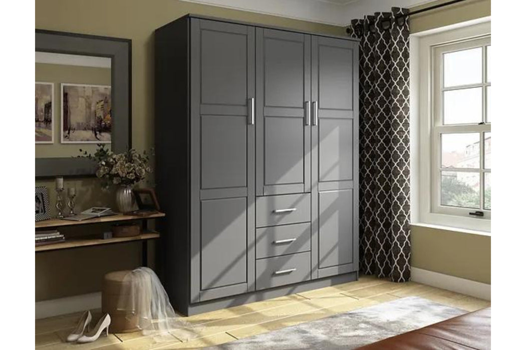 7115D - 100% Solid Wood Cosmo Wardrobe Armoire