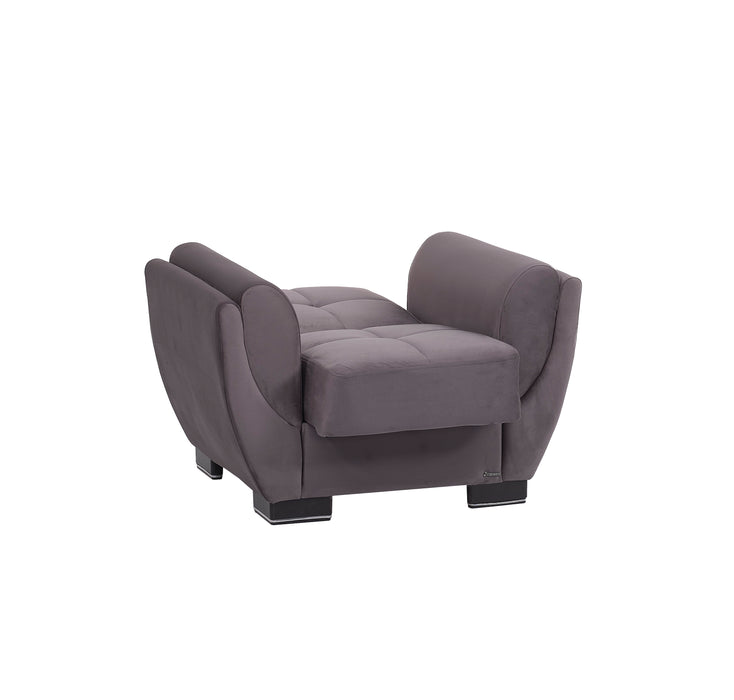 Ottomanson Armada Air Collection Upholstered Convertible Armchair with Storage