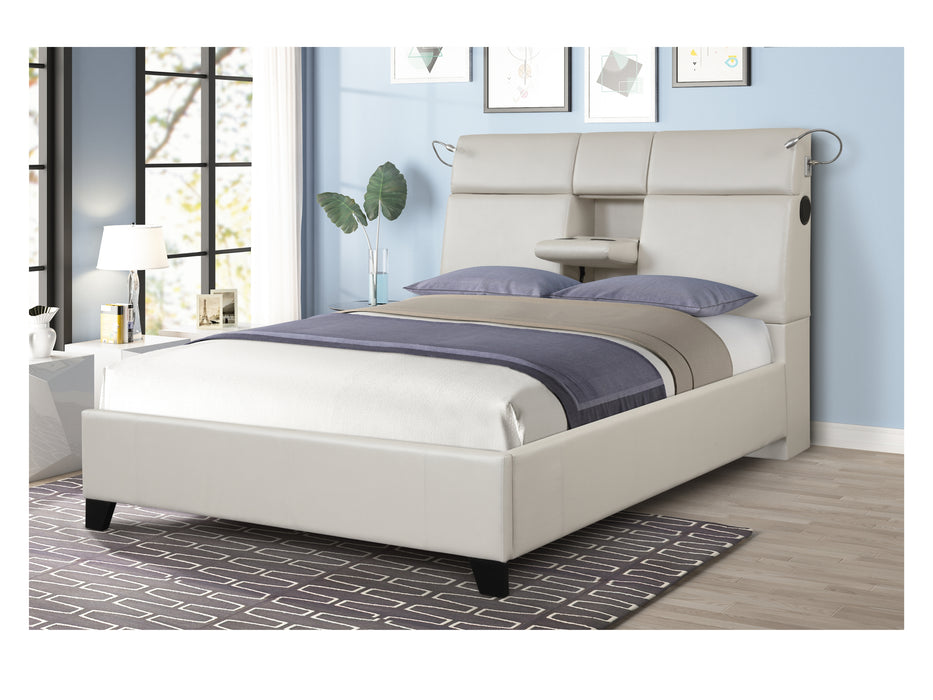 Calypso White Qn Bed with BT 1960-105