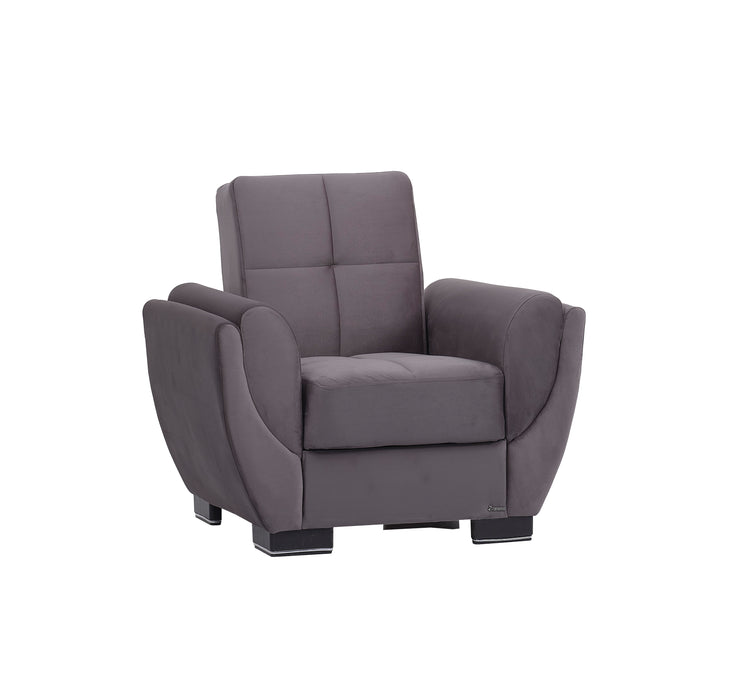 Ottomanson Armada Air Collection Upholstered Convertible Armchair with Storage