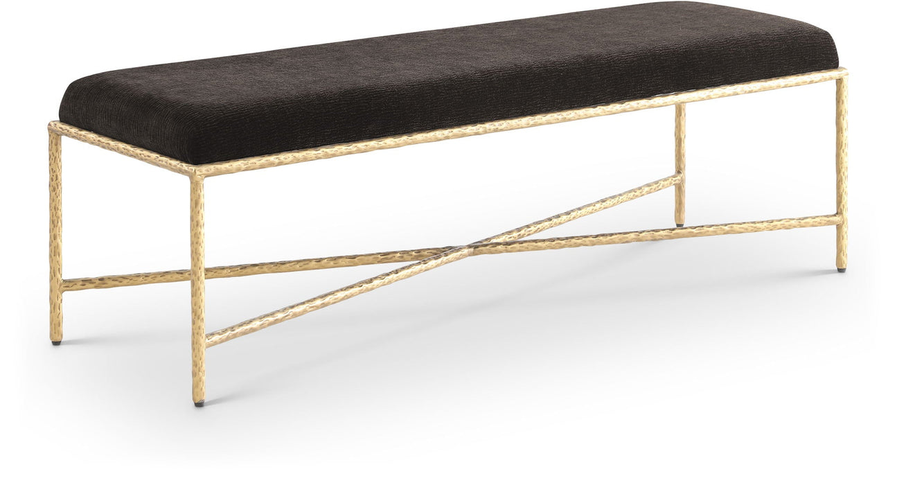 Valley Chenille Fabric Upholstered Bench