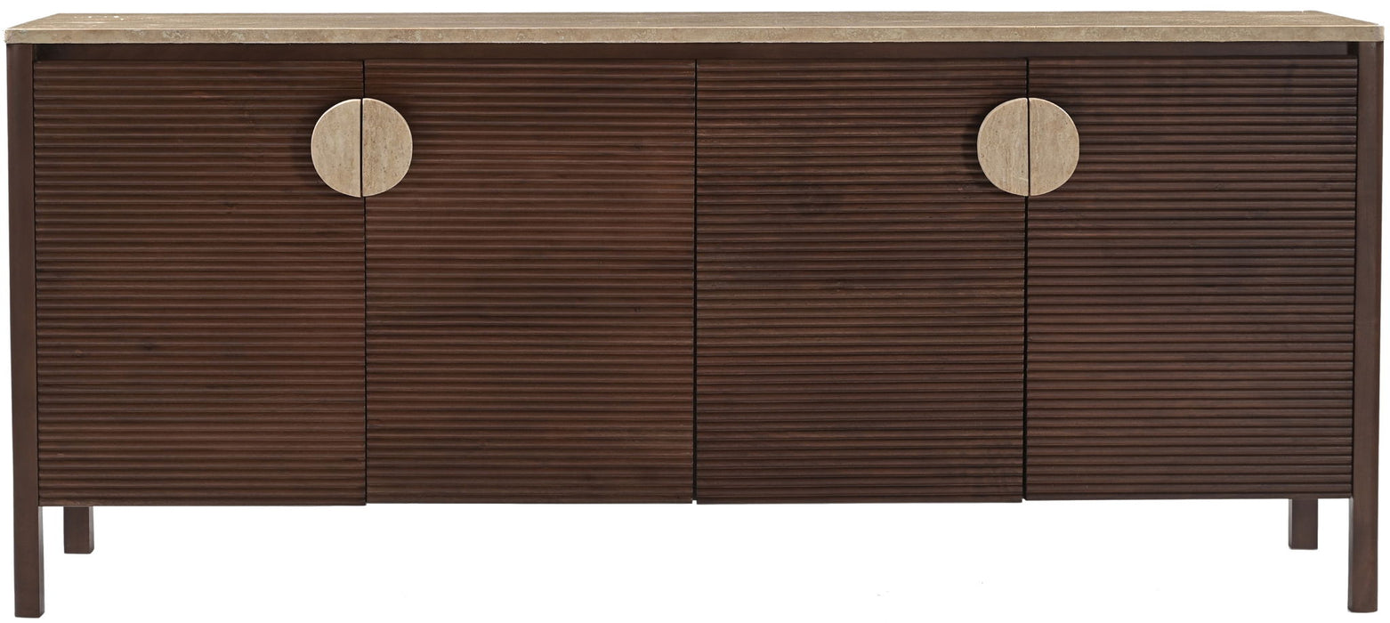 Varenna Genuine Marble And Acacia Wood Sideboard / Buffet