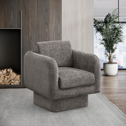 Alessandra Chenille Fabric Upholstered Swivel Accent Chair