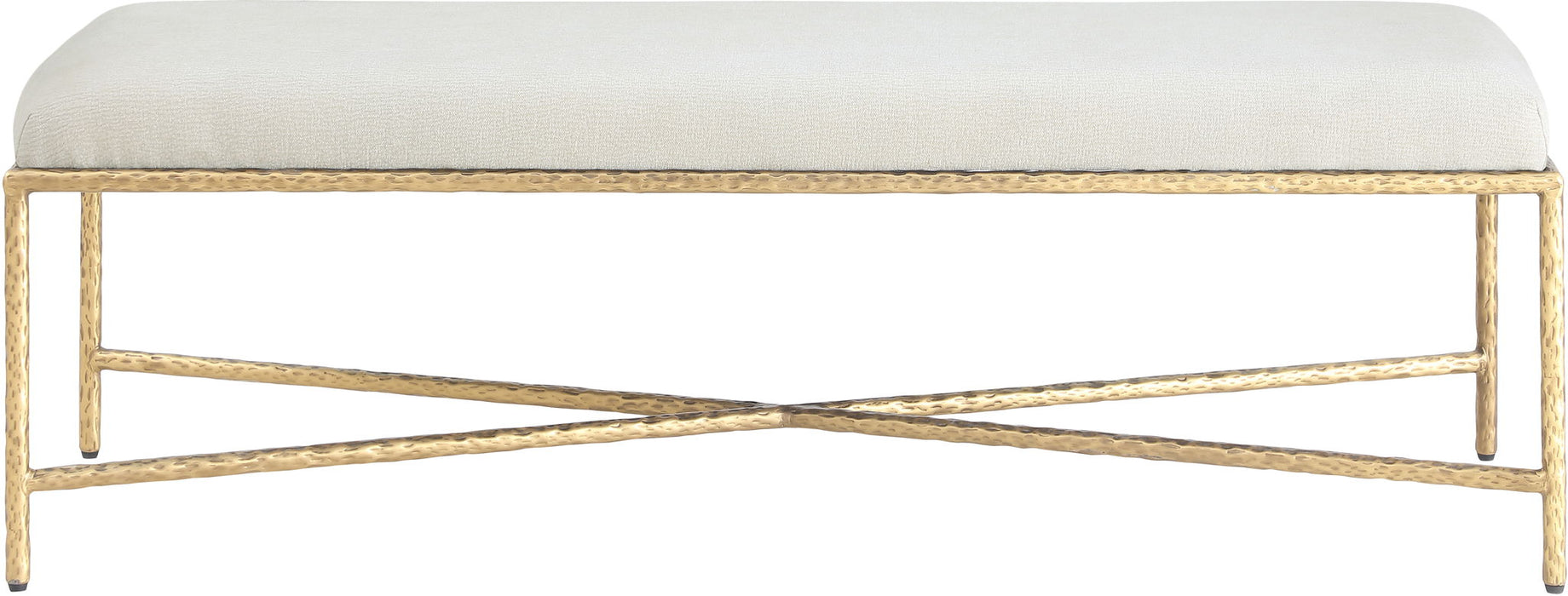Valley Chenille Fabric Upholstered Bench