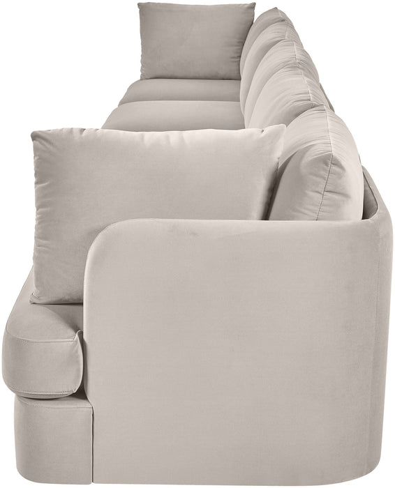 Hammond 185" Velvet Performance Fabric Upholstered 5pc. Modular Sofa
