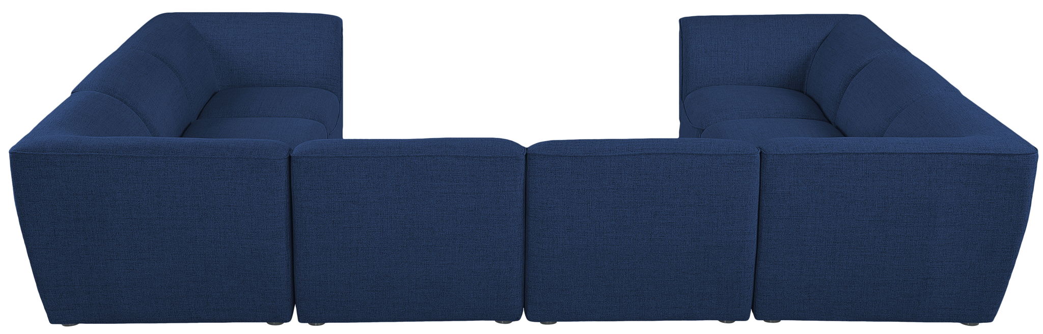 Miramar 142" Linen Textured Fabric Upholstered 8pc. Modular Sectional