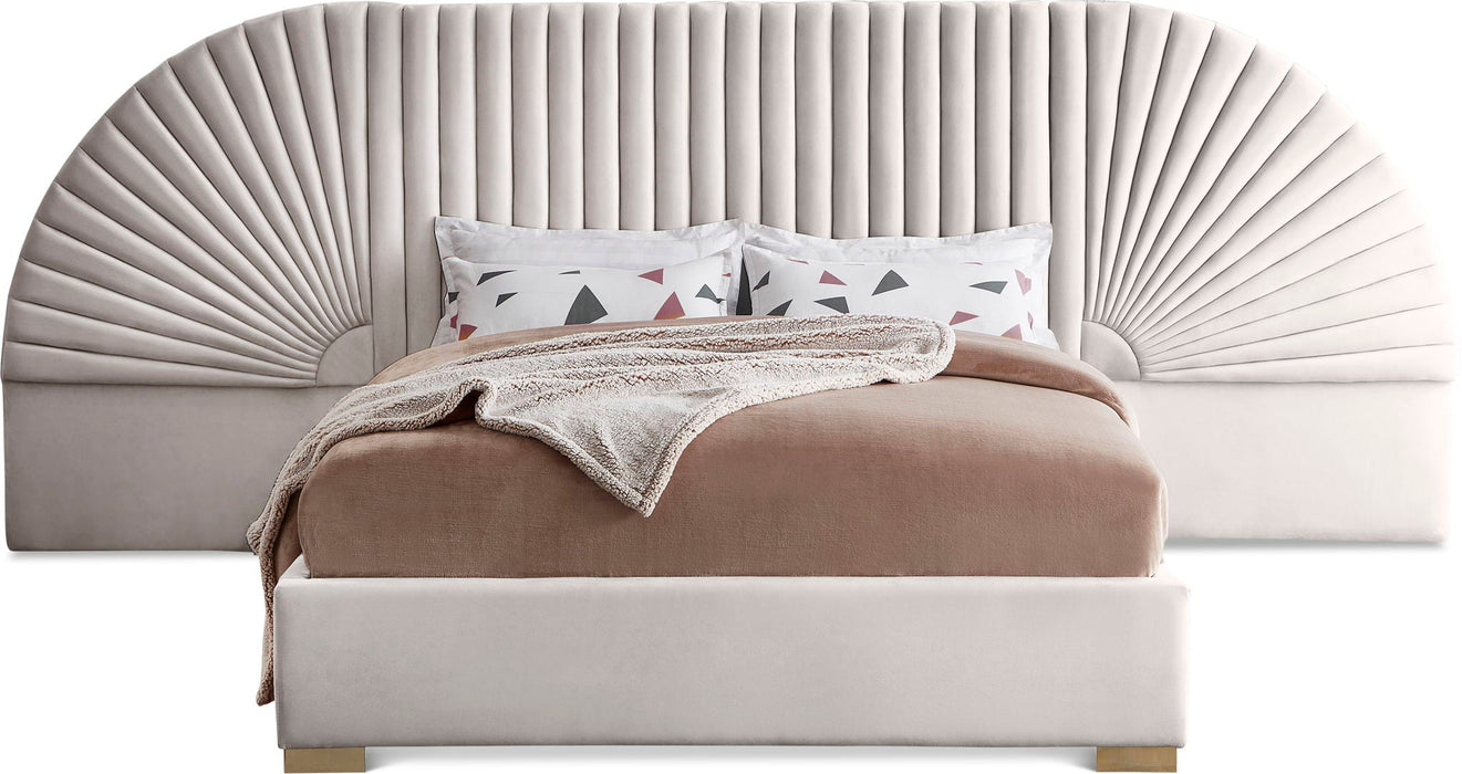 Cleo Velvet Upholstered Bed
