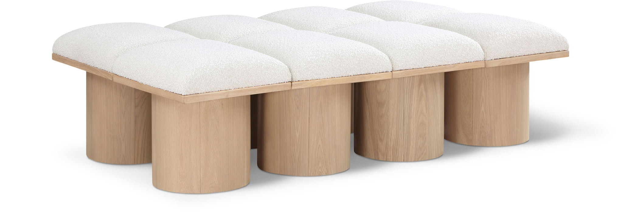 Pavilion Boucle Fabric Upholstered 8pc. Modular Bench