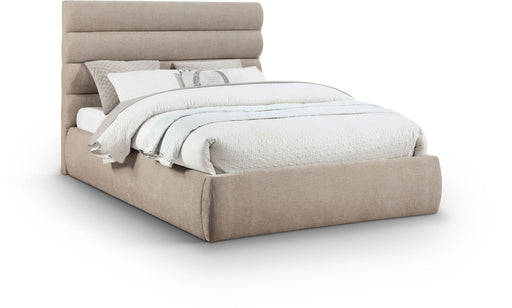 Adam Chenille Fabric Upholstered Bed