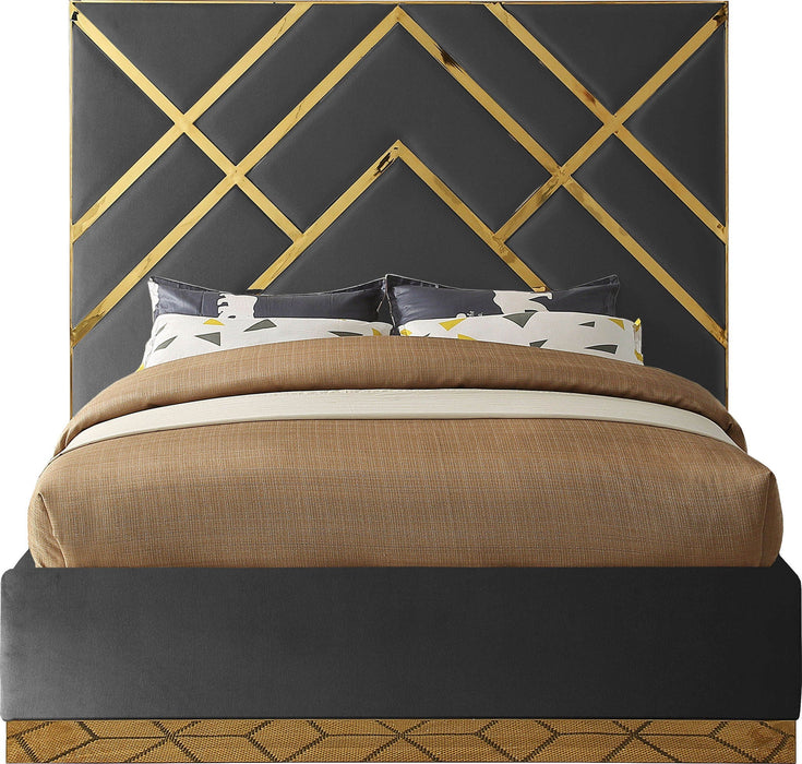 Cama tapizada de terciopelo Vector