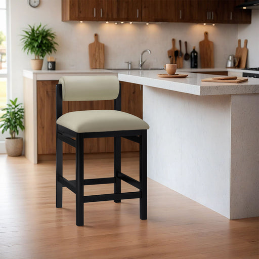 Roundhill Vegan Leather Upholstered Counter Stool