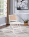 Abby Cane And Vegan Leather Upholstered Dining Side Chair