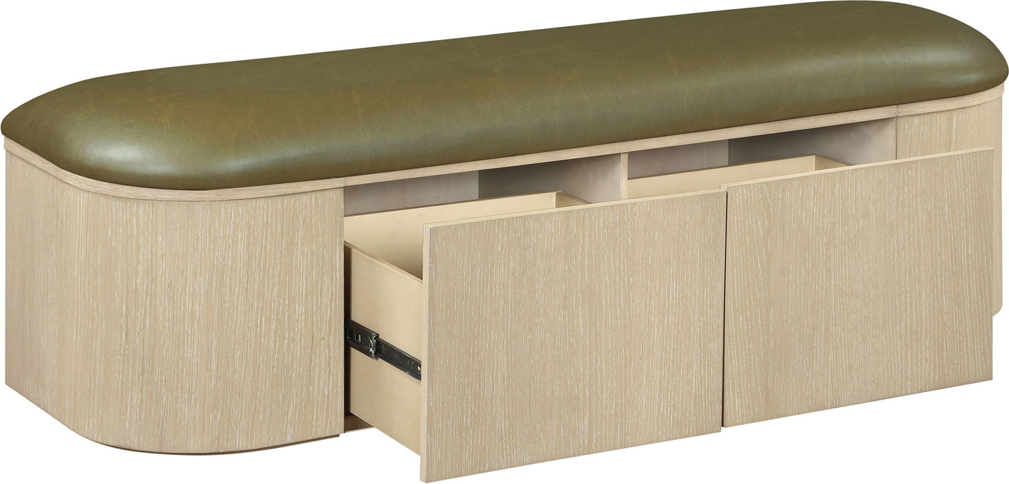 Velden Vegan Leather Upholstered Storage Bench