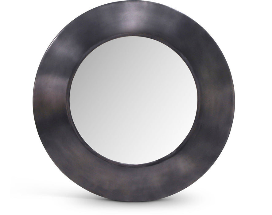 Sphere 30" W X 30" H Iron Frame Mirror