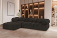 Ames 102" Boucle Fabric Upholstered 4pc. Modular Sectional