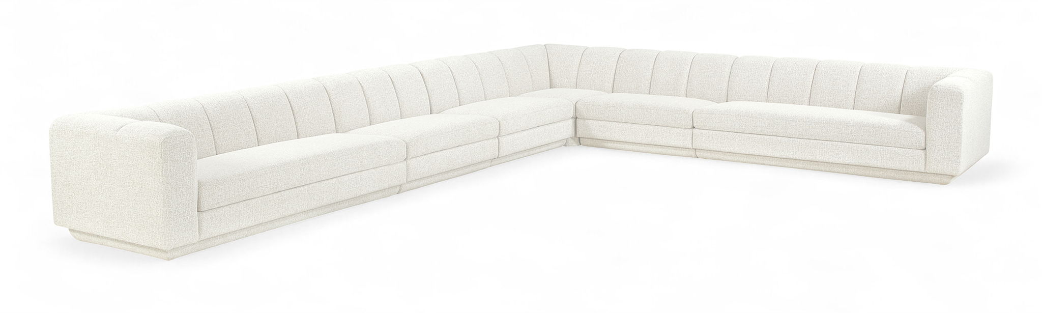 Modari 154.25" Fabric Upholstered 6pc. Modular Sectional