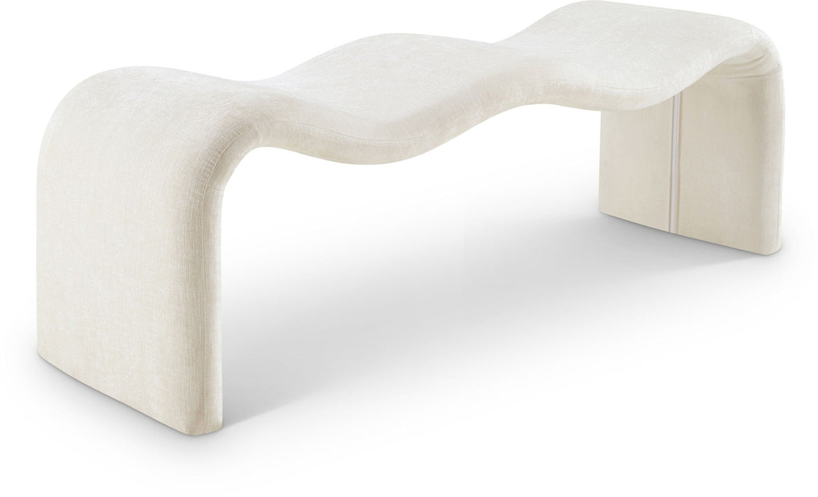 Willow Chenille Fabric Upholstered Bench