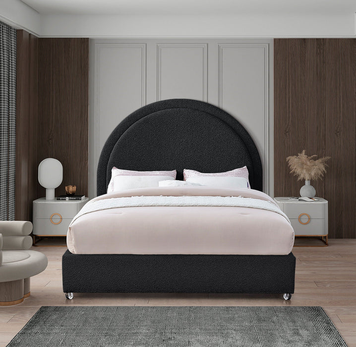 Milo Boucle Fabric Upholstered Bed