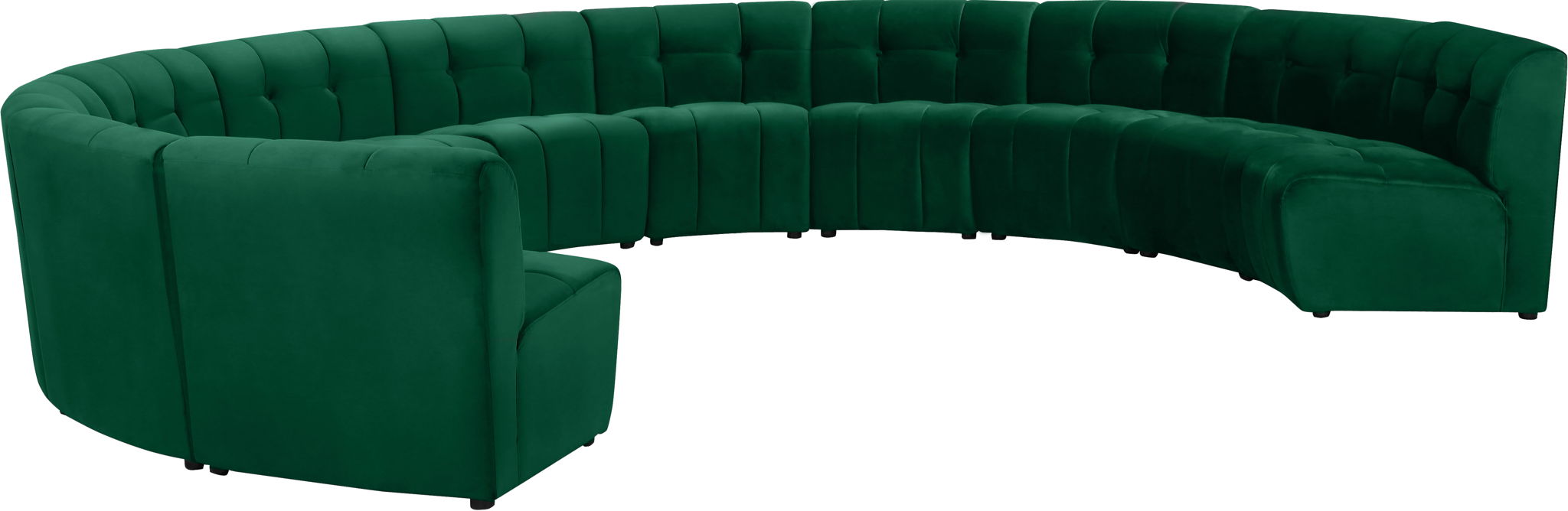 Limitless 177.5" Velvet Upholstered 11pc. Modular Sectional