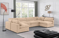 Comfy 158" Velvet Upholstered 6pc. Modular Sectional