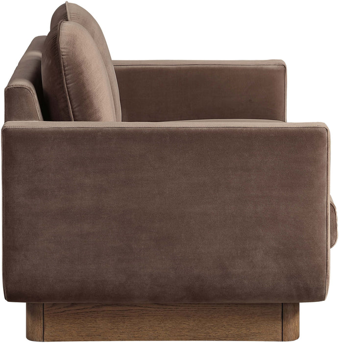 Diviento 63" Velvet Performance Fabric Upholstered Loveseat