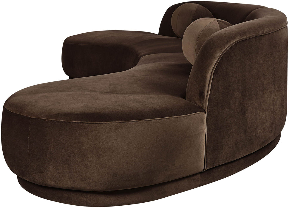 Avra 146" Velvet Performance Fabric Upholstered Sectional