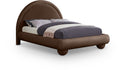 Madrid Velvet Upholstered Bed - Brown