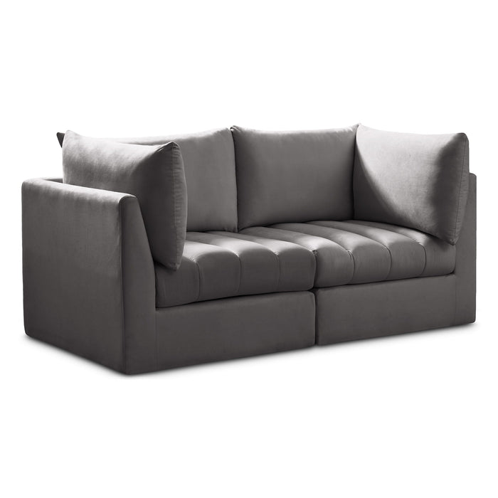 Jacob 66" Velvet Upholstered 2pc. Modular Loveseat