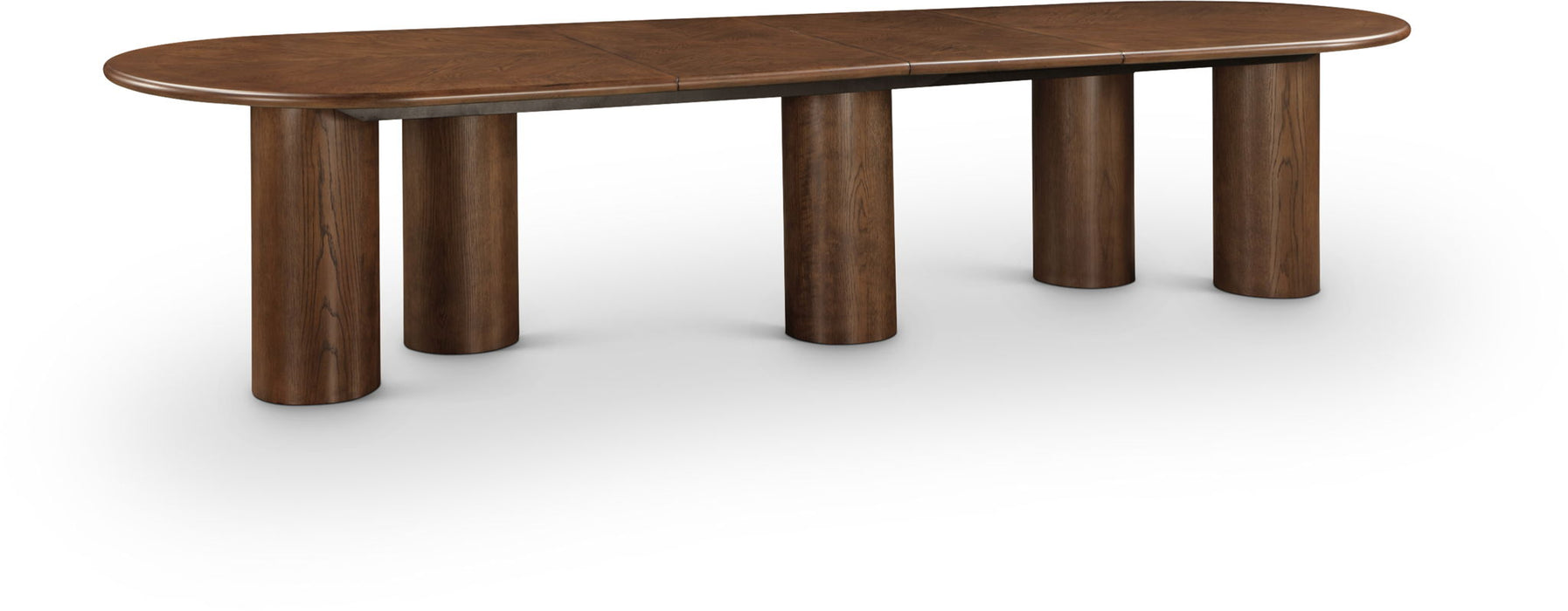 Dolan 95.25" / 119.25" / 143.25" Solid Wood And Oak Veneer Extendable Dining Table