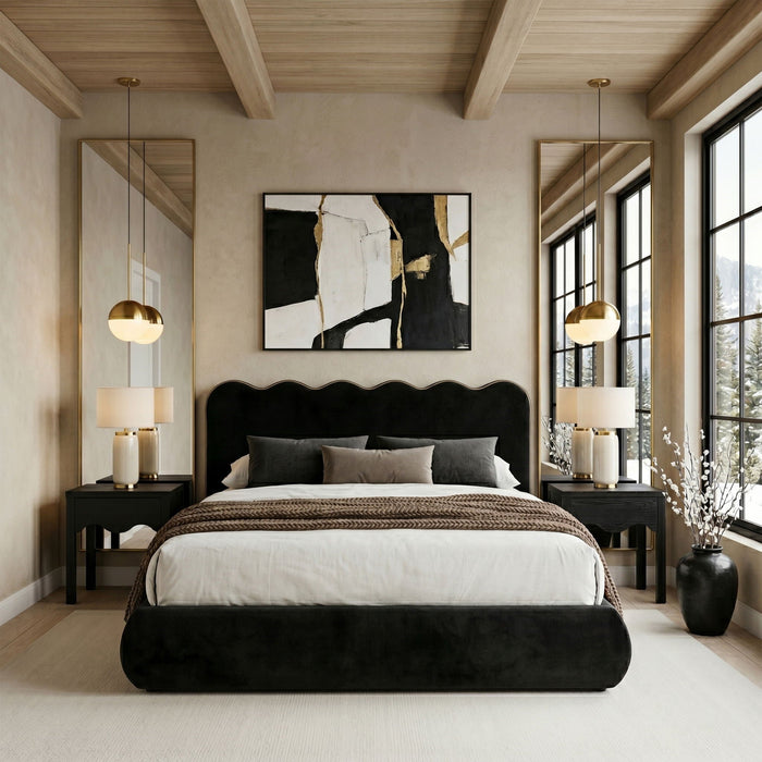Cama tapizada de terciopelo Tempo