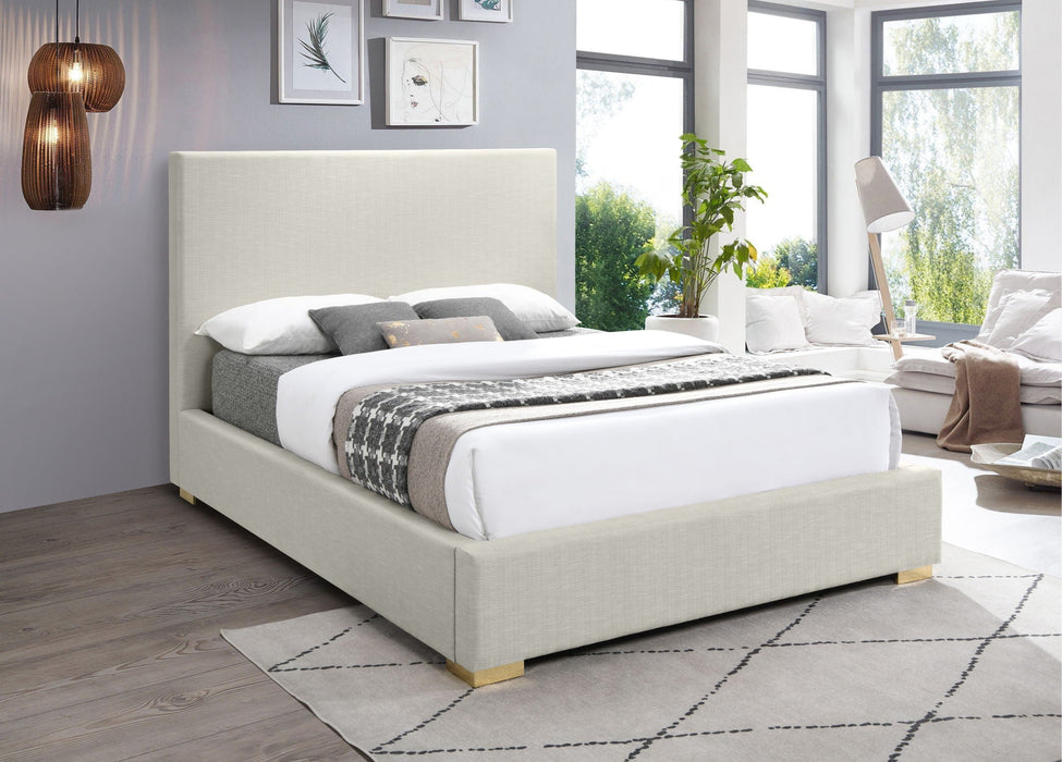 Crosby Linen Textured Fabric Upholstered Bed