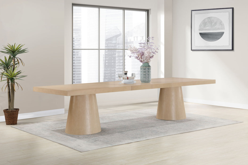 Tavolo 95" / 113.5" / 132" Oak Wood Extendable Dining Table