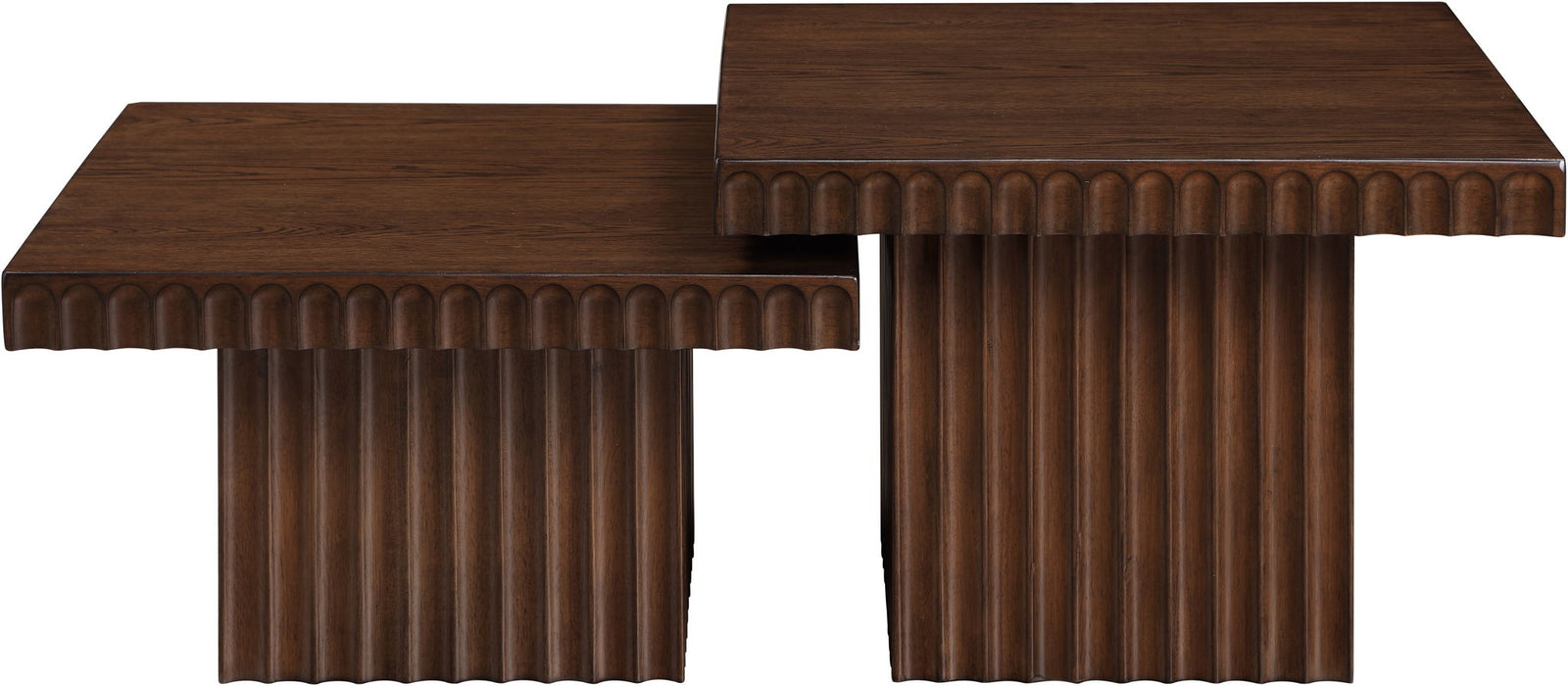 Spencer Solid Wood And Oak Veneer 2 Piece Coffee Table