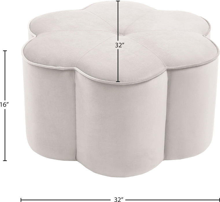 Daisy Velvet Upholstered Ottoman