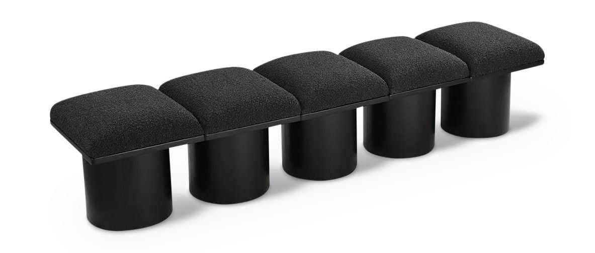 Pavilion Boucle Fabric Upholstered 5pc. Modular Bench